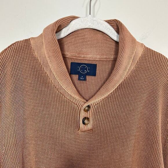 NWOT Even Tide Shawl Collar Tan Sweater Size M Pullover Stitch Fix - Picture 4 of 8